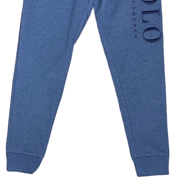 Polo Ralph Lauren Periwinkle Blue Sweatpant Joggers New Small Spellout - Picture 4 of 8